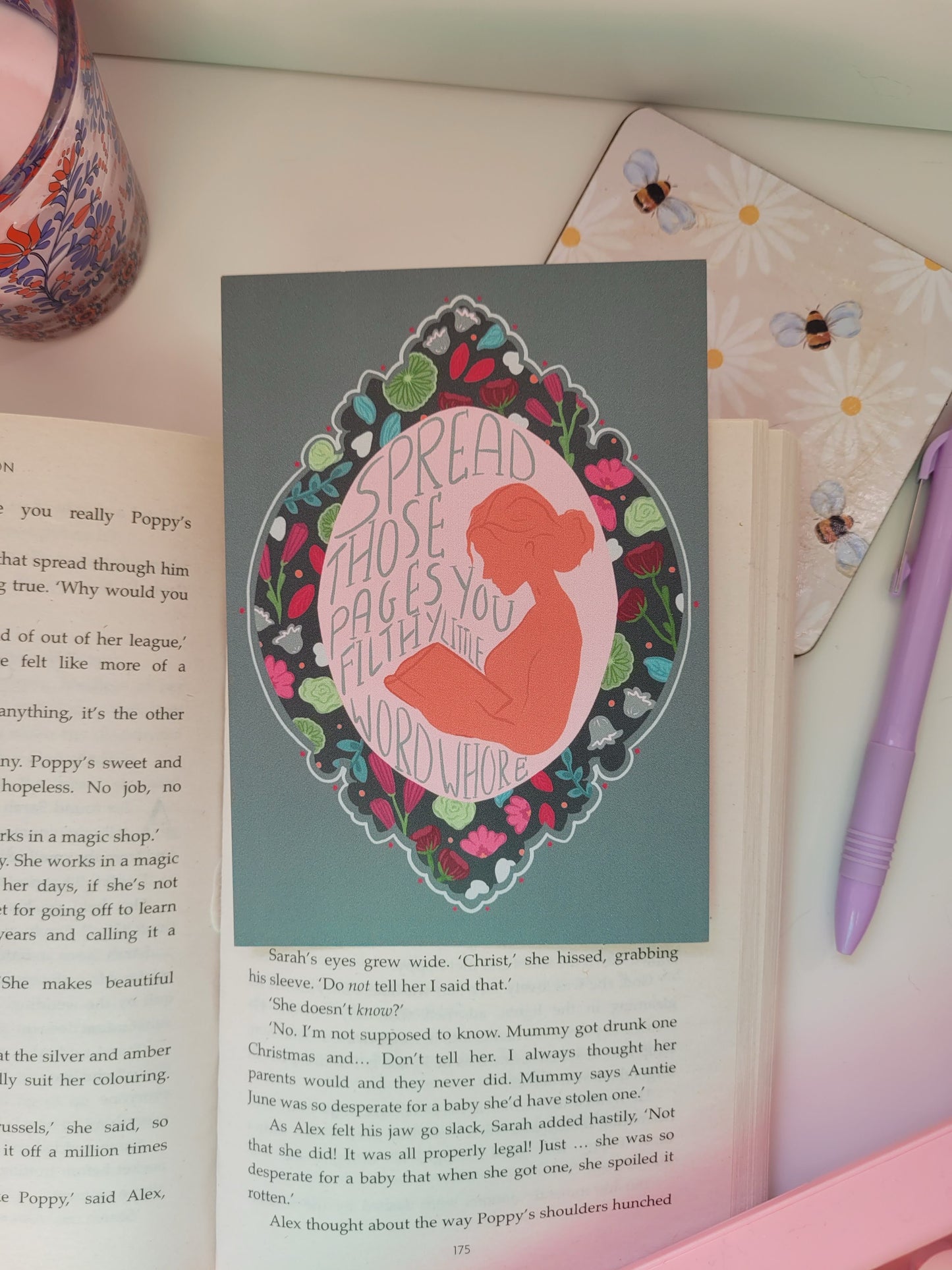 Spread those pages postcard print