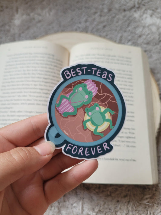 Best-teas frog sticker