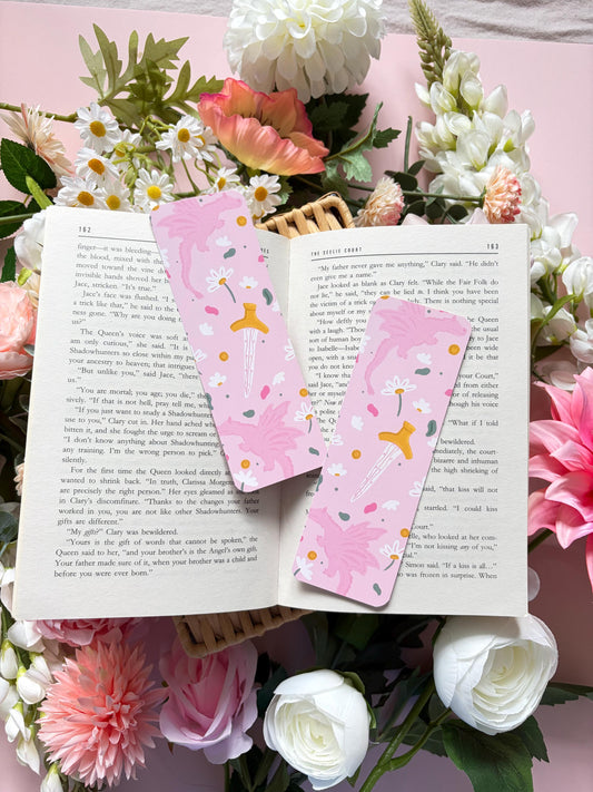 Dragon and sword bookmark, whimsical fantasy bookmark,