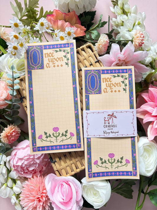 Fairytale Fantasy Notepad | Medieval Inspired Tear-Off Memo Pad | Cute Bookish Desk Stationery