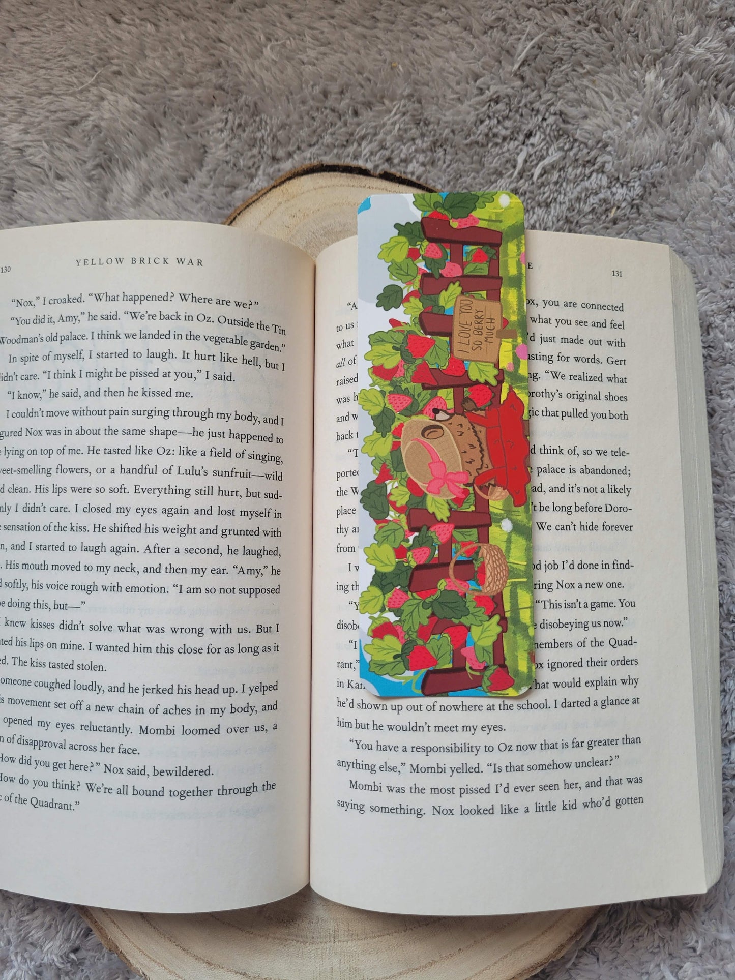 Strawberry hedgehog Bookmark
