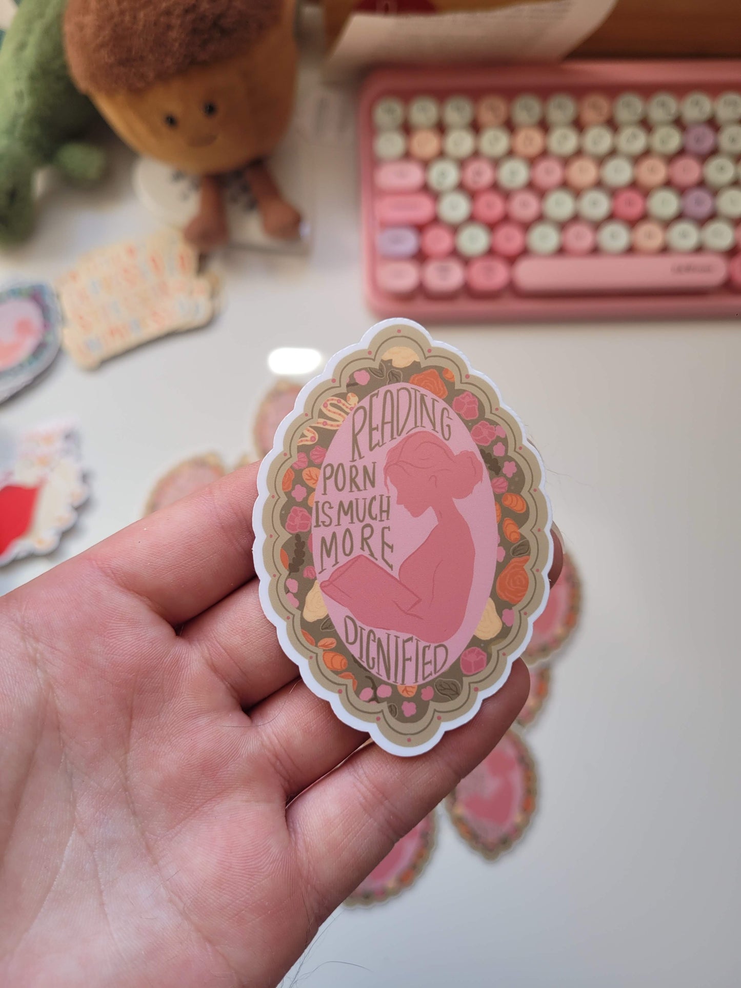 Reading P*rn is much more dignified sticker