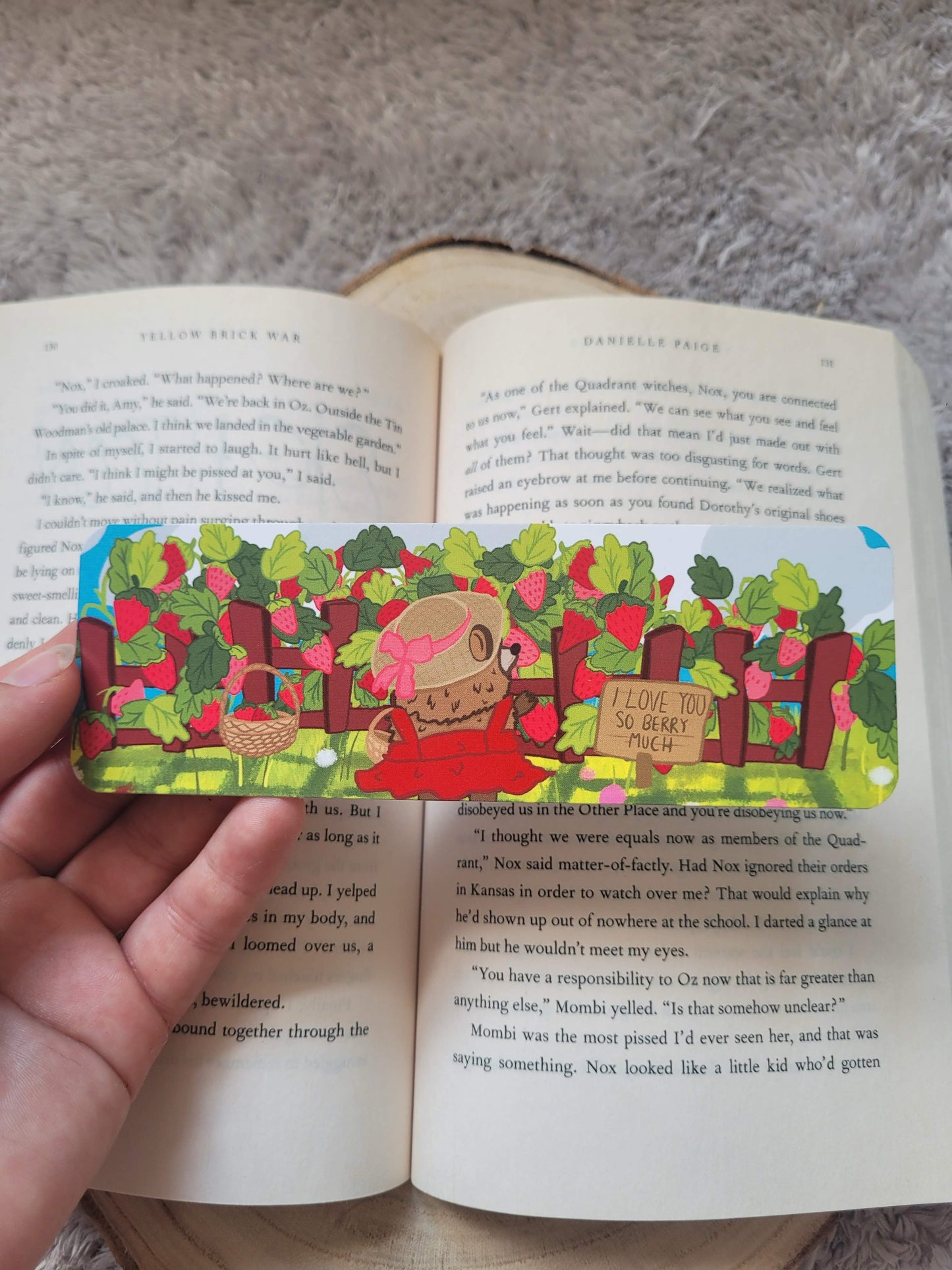 Strawberry hedgehog Bookmark