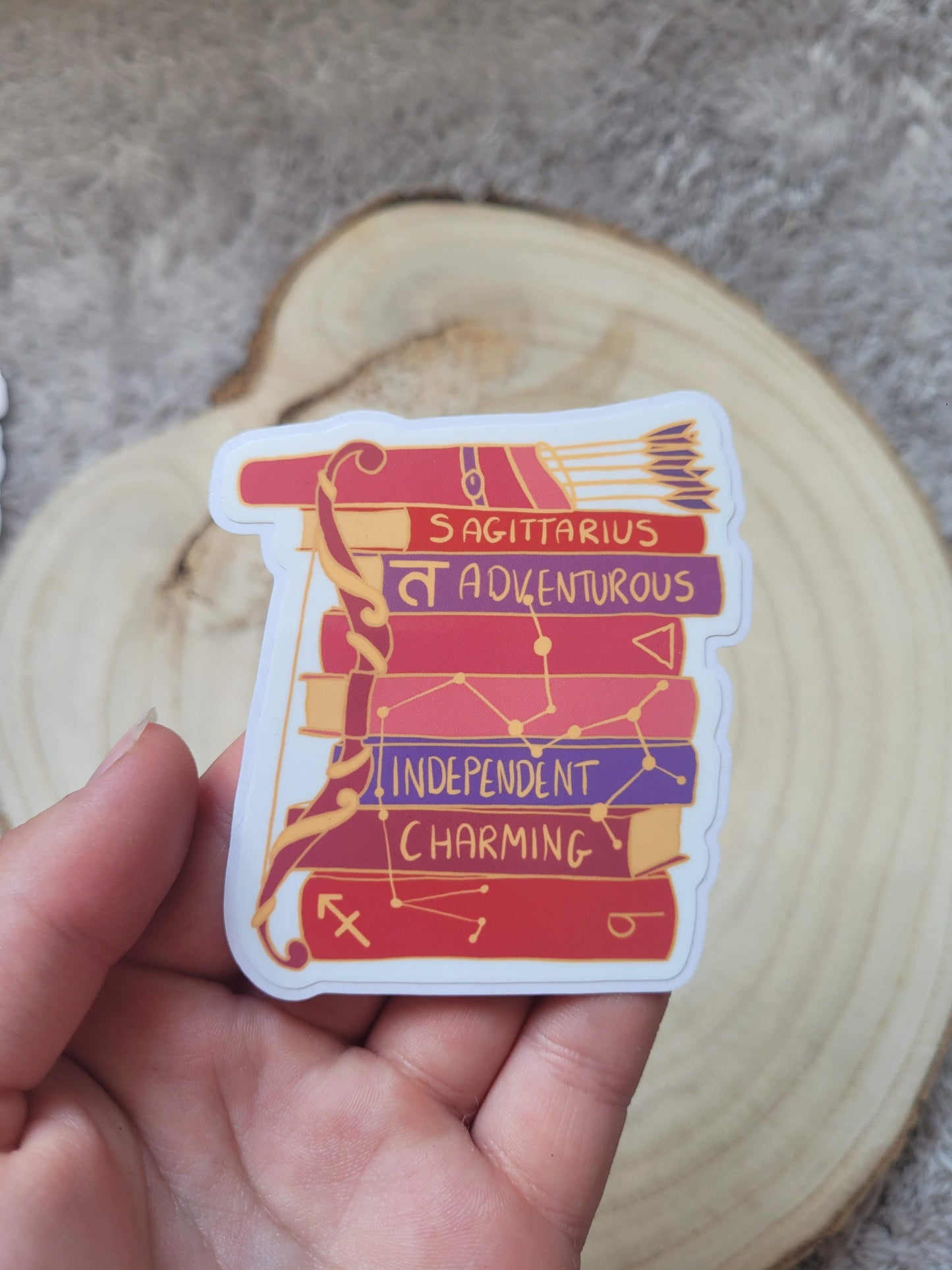Sagittarius Bookstack Sticker