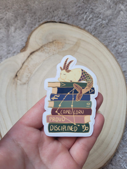 Capricorn Bookstack Sticker