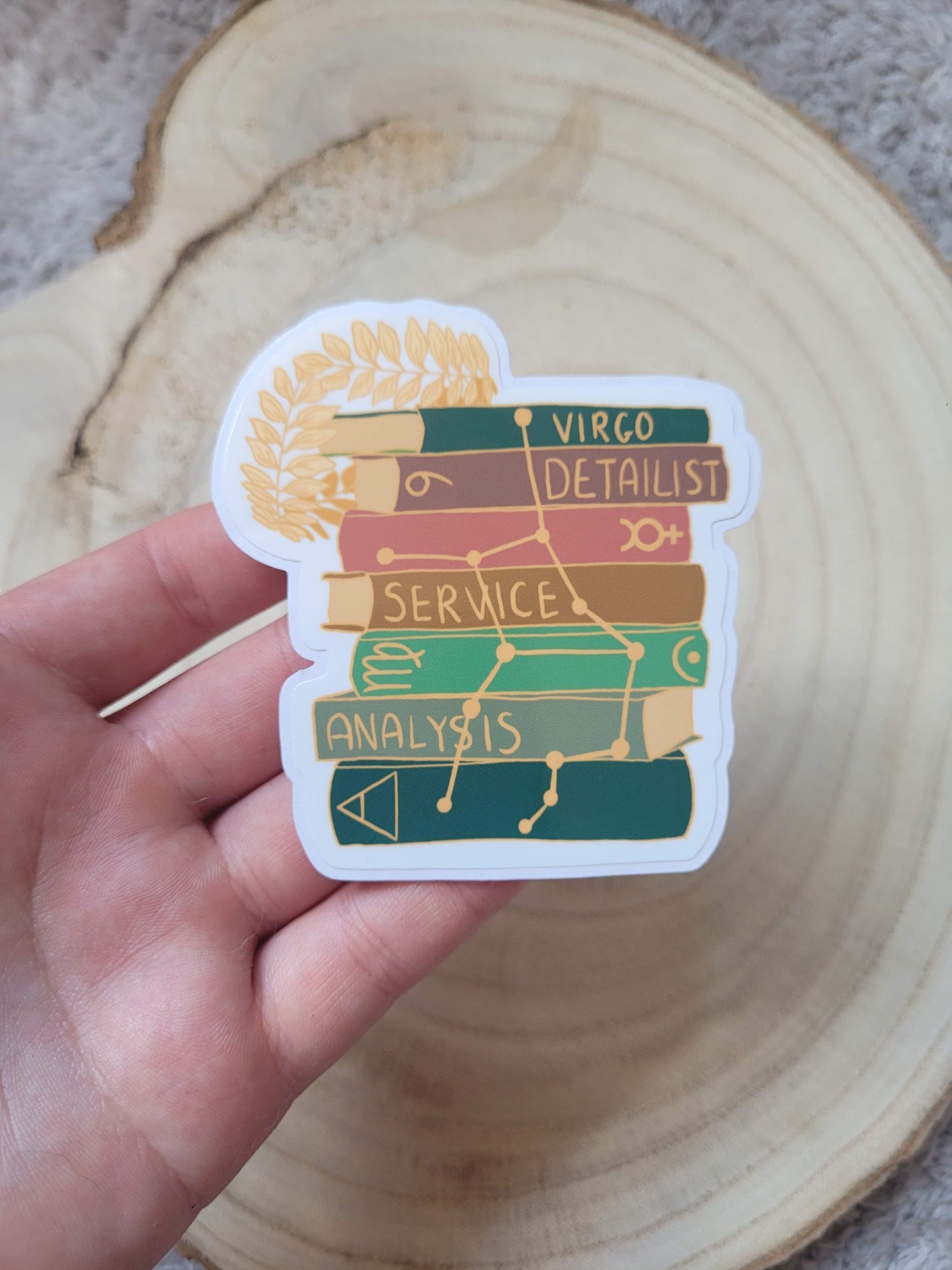 Virgo Bookstack Sticker