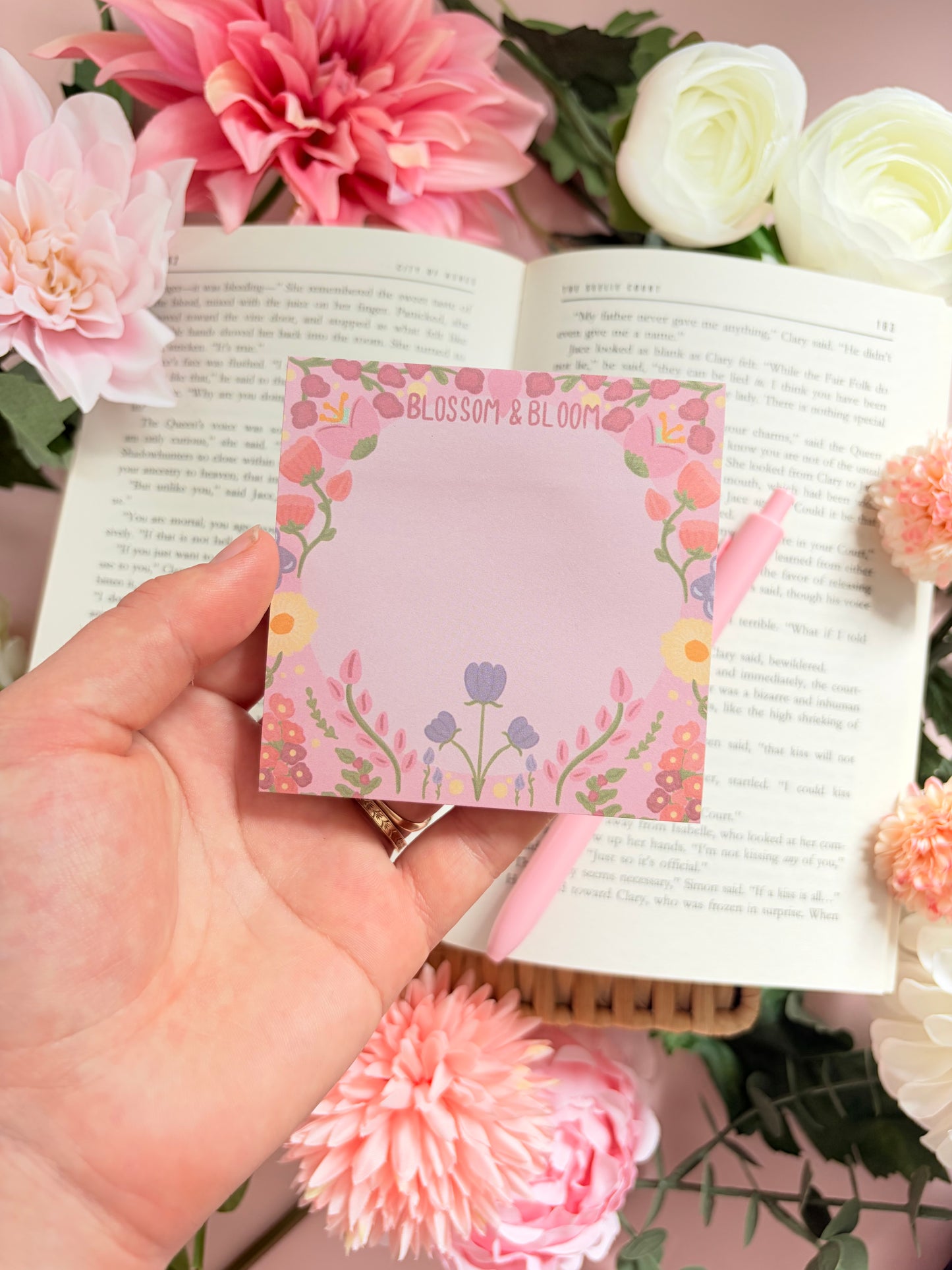 Bloom and blossom sticky note