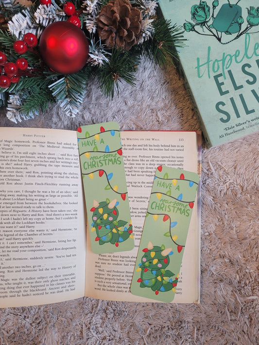 Have a roarsome Christmas bookmark