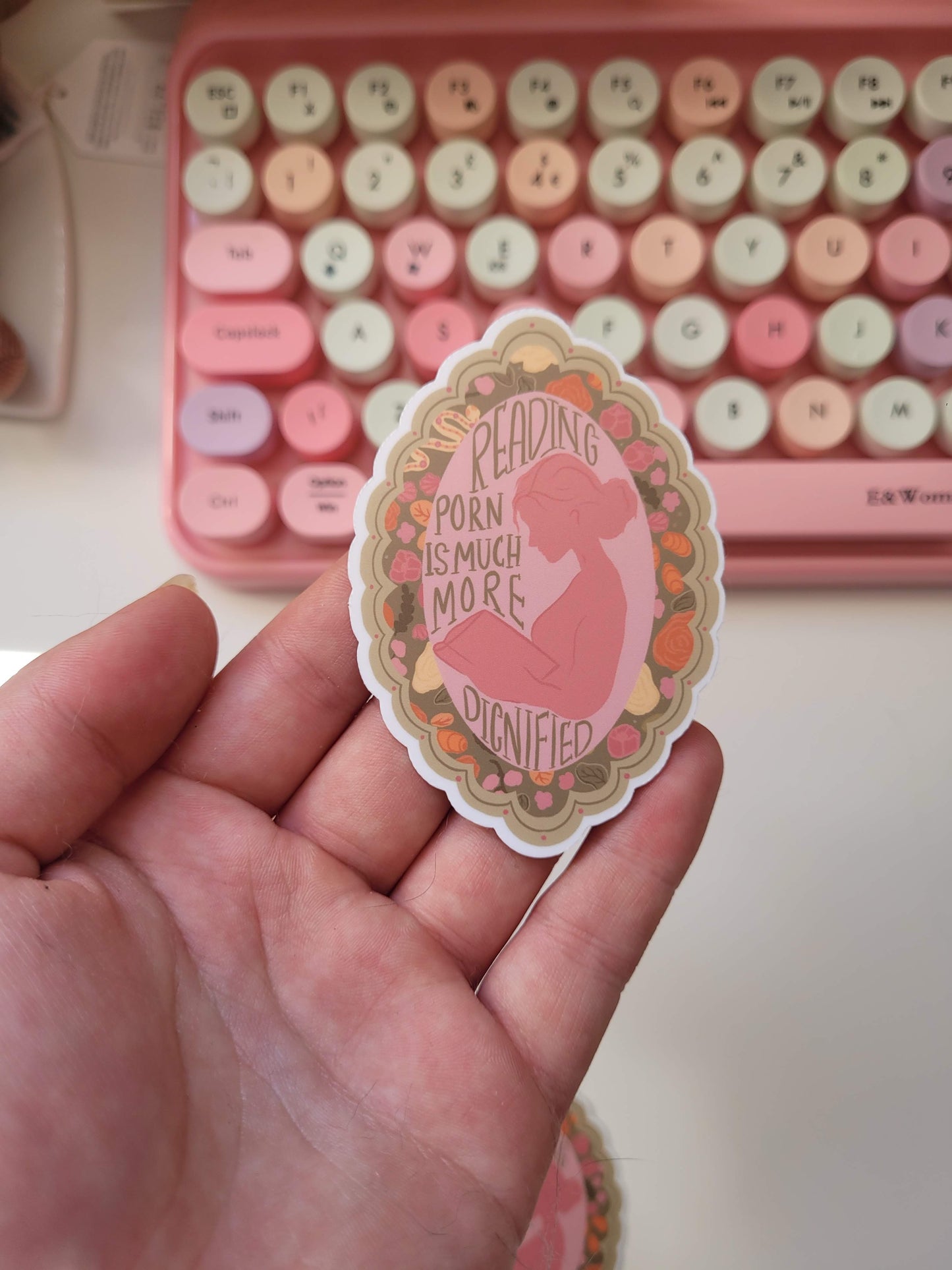 Reading P*rn is much more dignified sticker