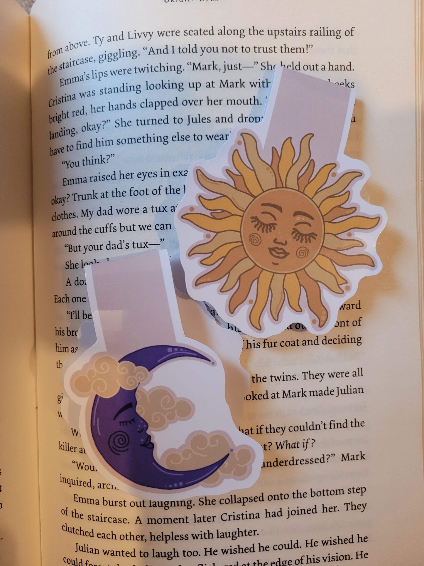 Sun and moon Magnetic bookmark