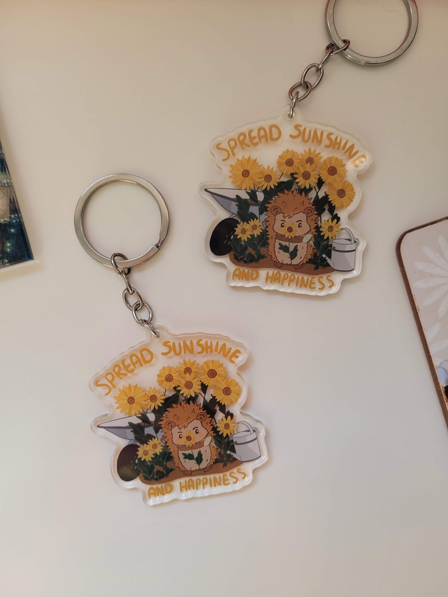 Spread happiness keychain
