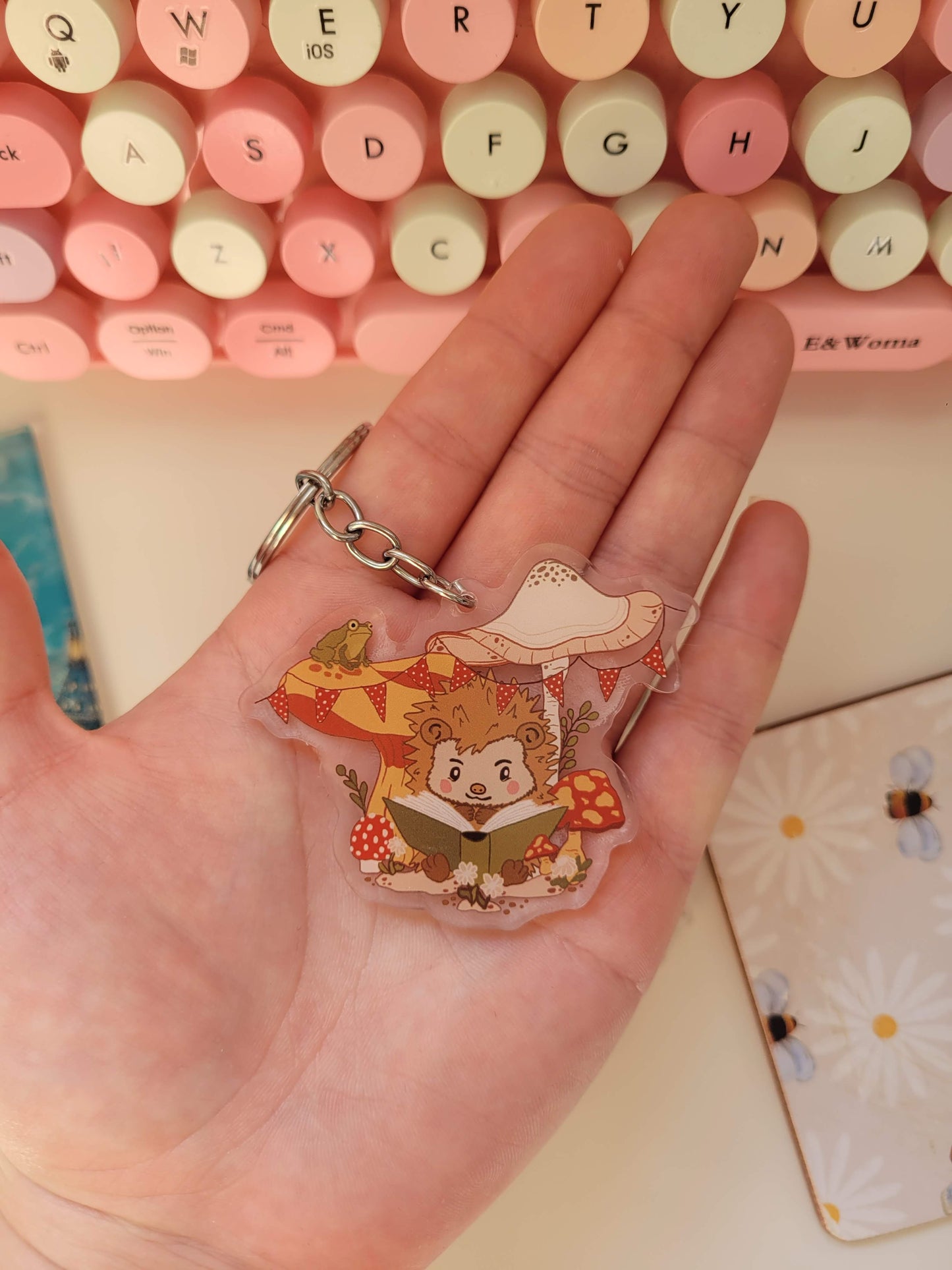 Owen reading keychain