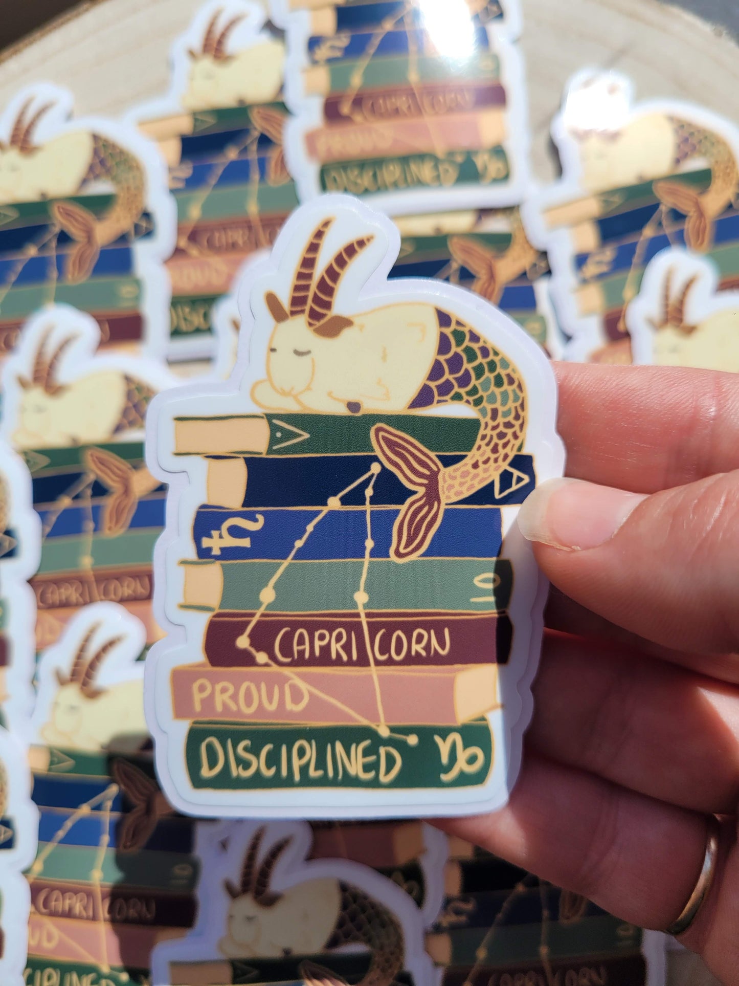 Capricorn Bookstack Sticker