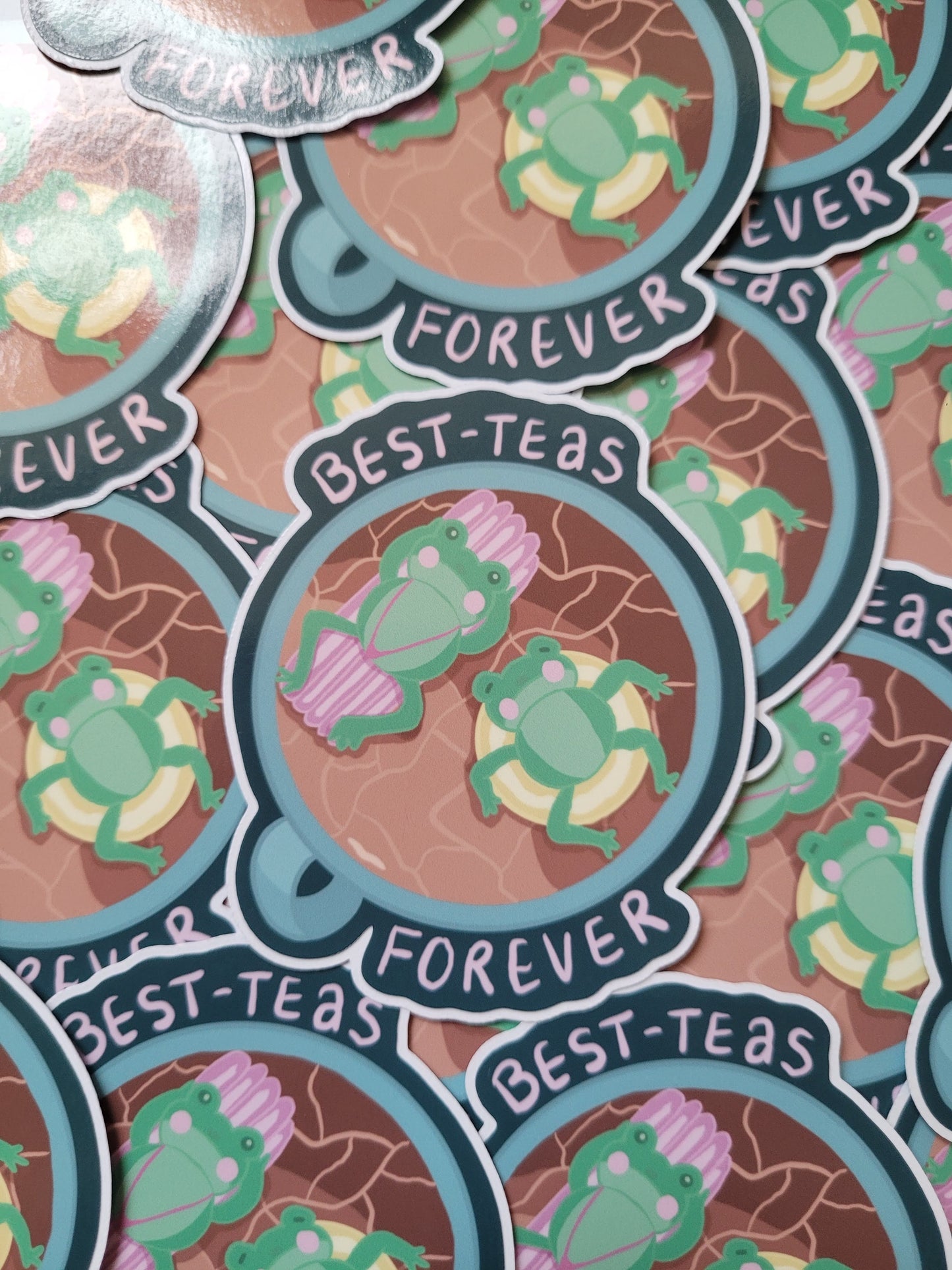 Best-teas frog sticker