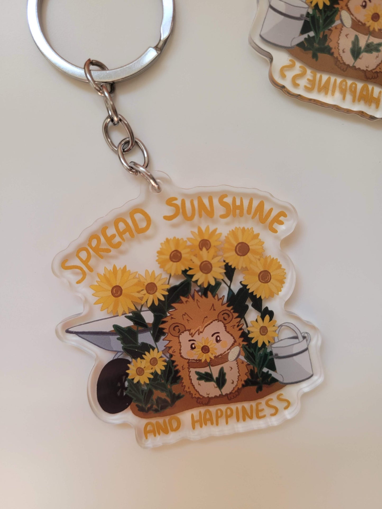 Spread happiness keychain