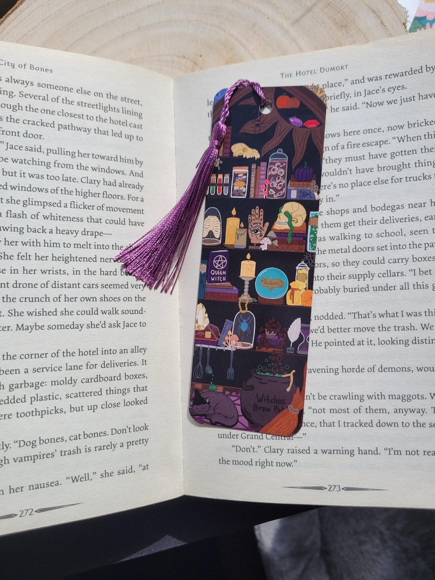 Witchy bookshelf Bookmark, magical library bookmark, fantasy witch bookish gift