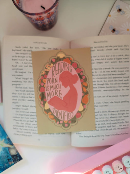 Reading P*rn is much more dignified postcard