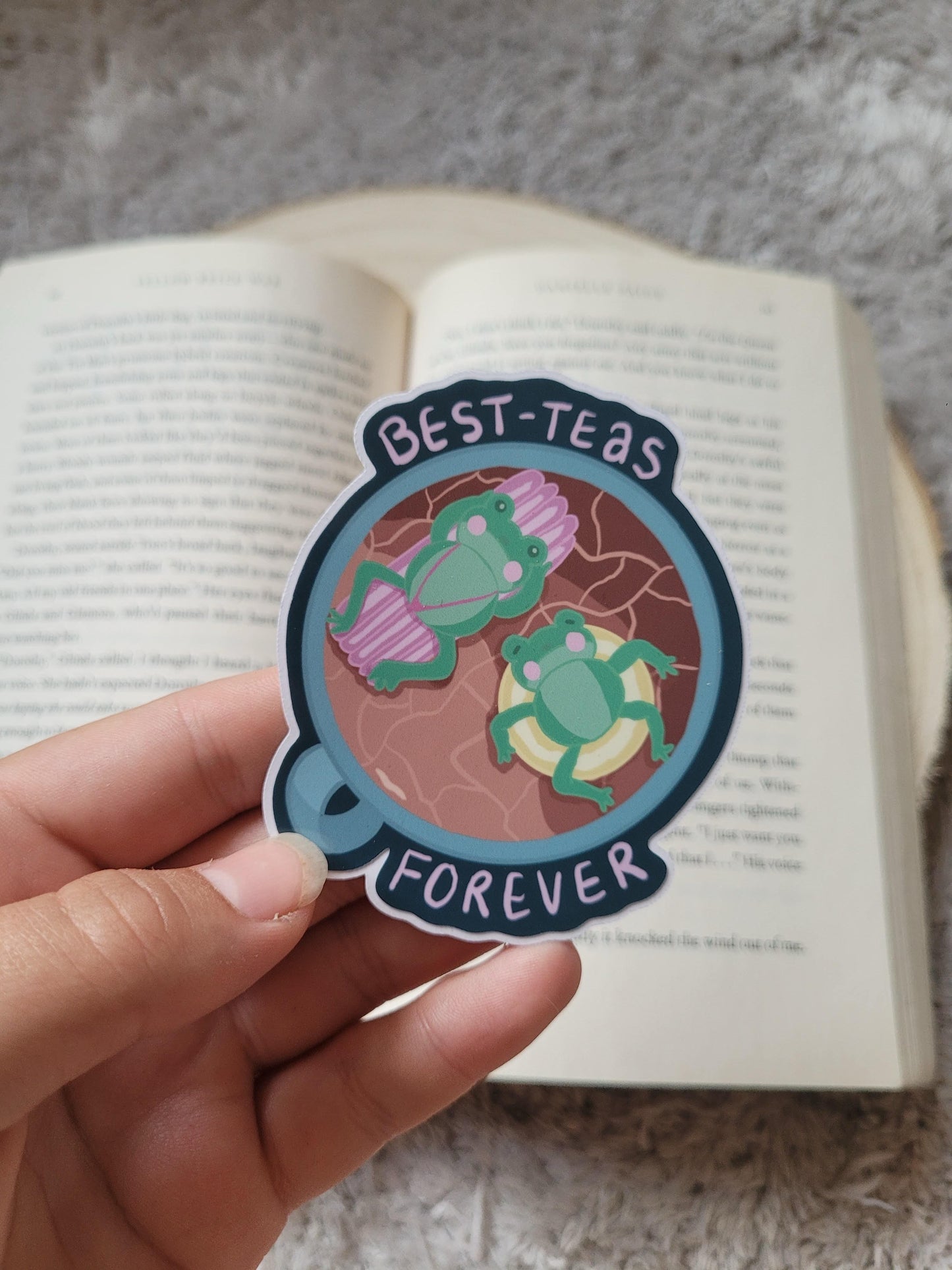 Best-teas frog sticker
