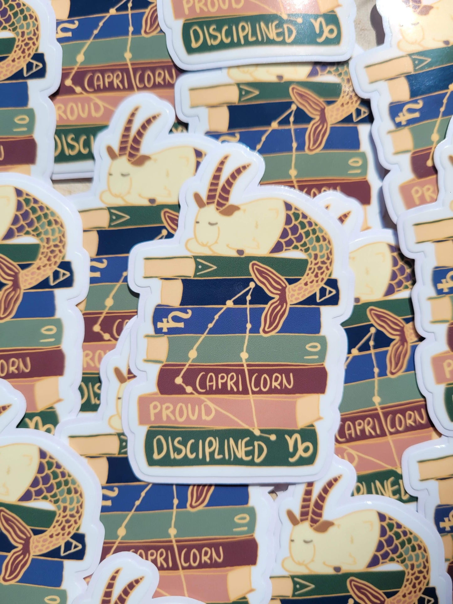 Capricorn Bookstack Sticker