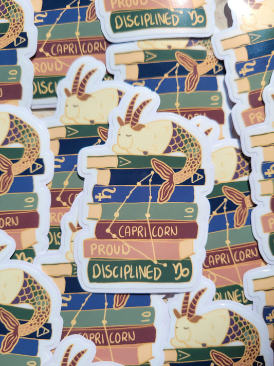 Capricorn Bookstack Sticker