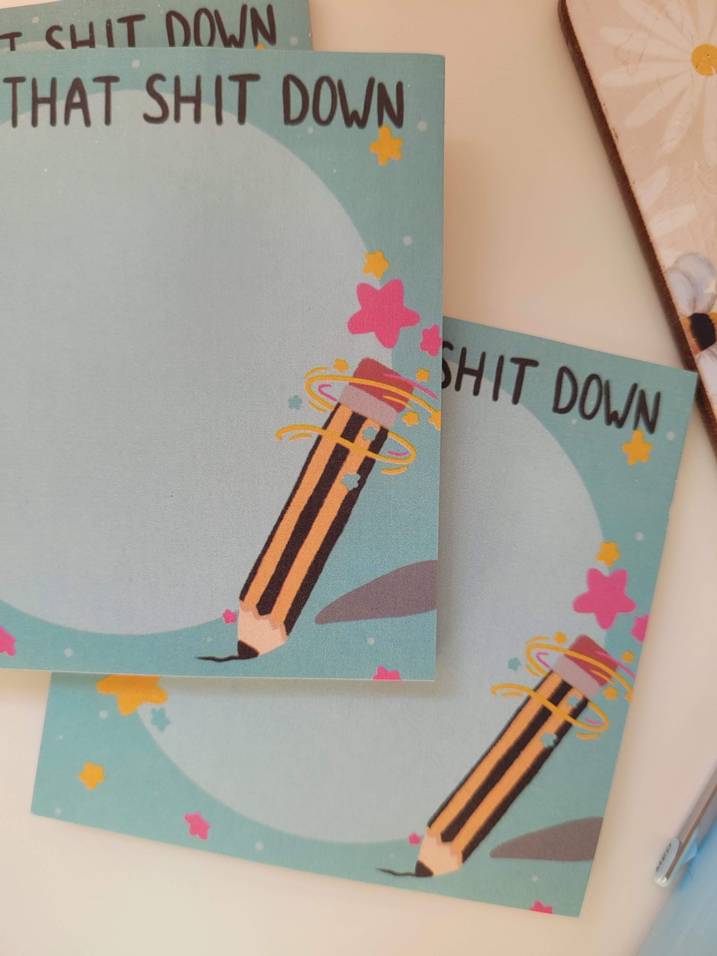 Write that sh*t down sticky note pad