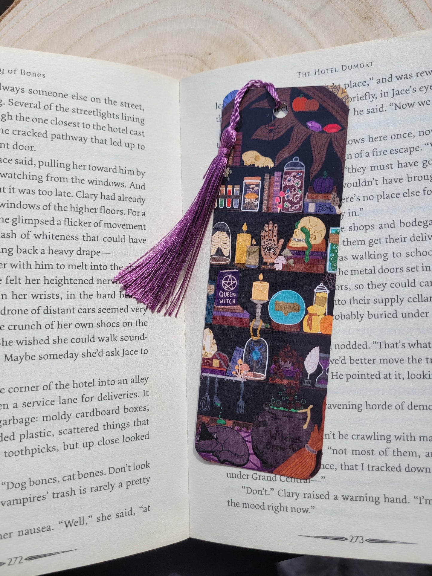 Witchy bookshelf Bookmark, magical library bookmark, fantasy witch bookish gift
