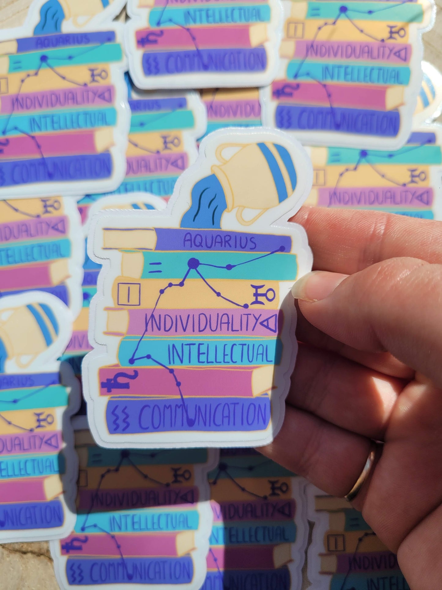Aquarius Bookstack sticker