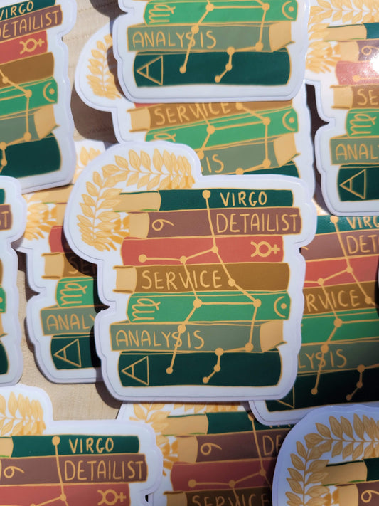 Virgo Bookstack Sticker