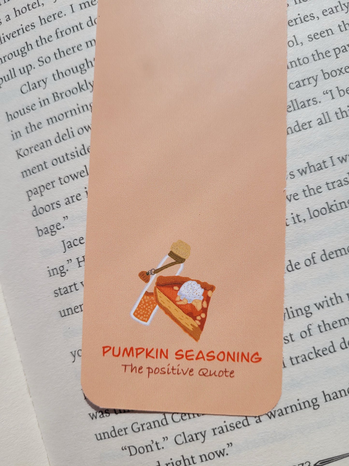 Pumpkin seasoning bookmark