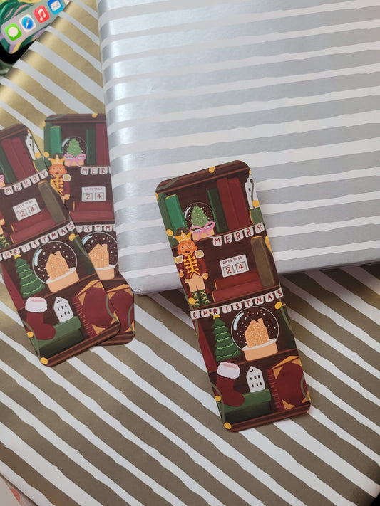 Christmas bookcase bookmark