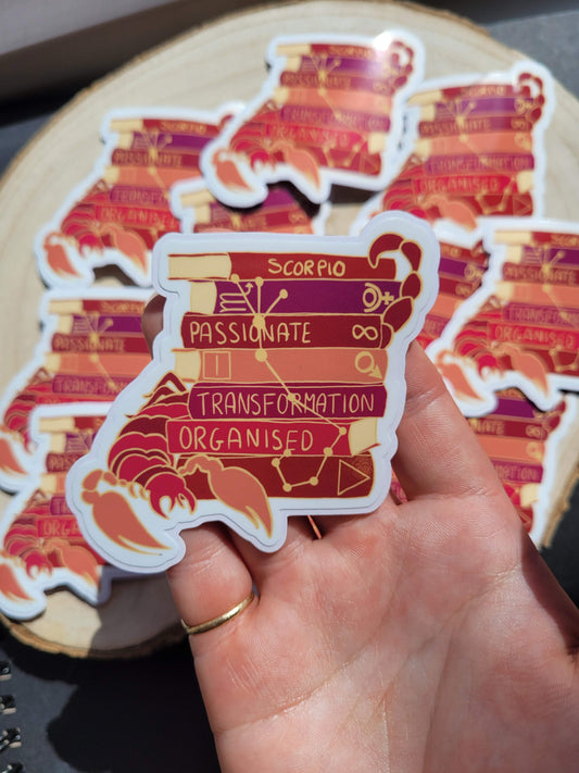 Scorpio Bookstack Sticker