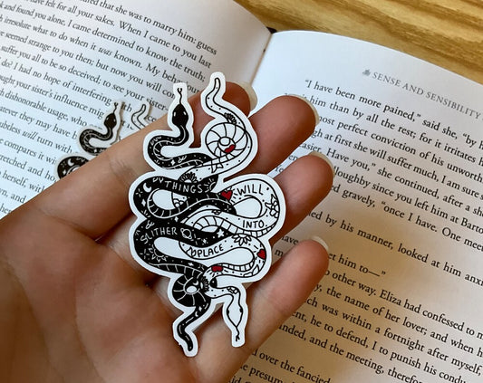 Things will slither into place sticker