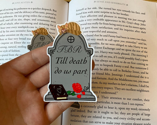 To Be Read gravestone vinyl cut waterproof sticker