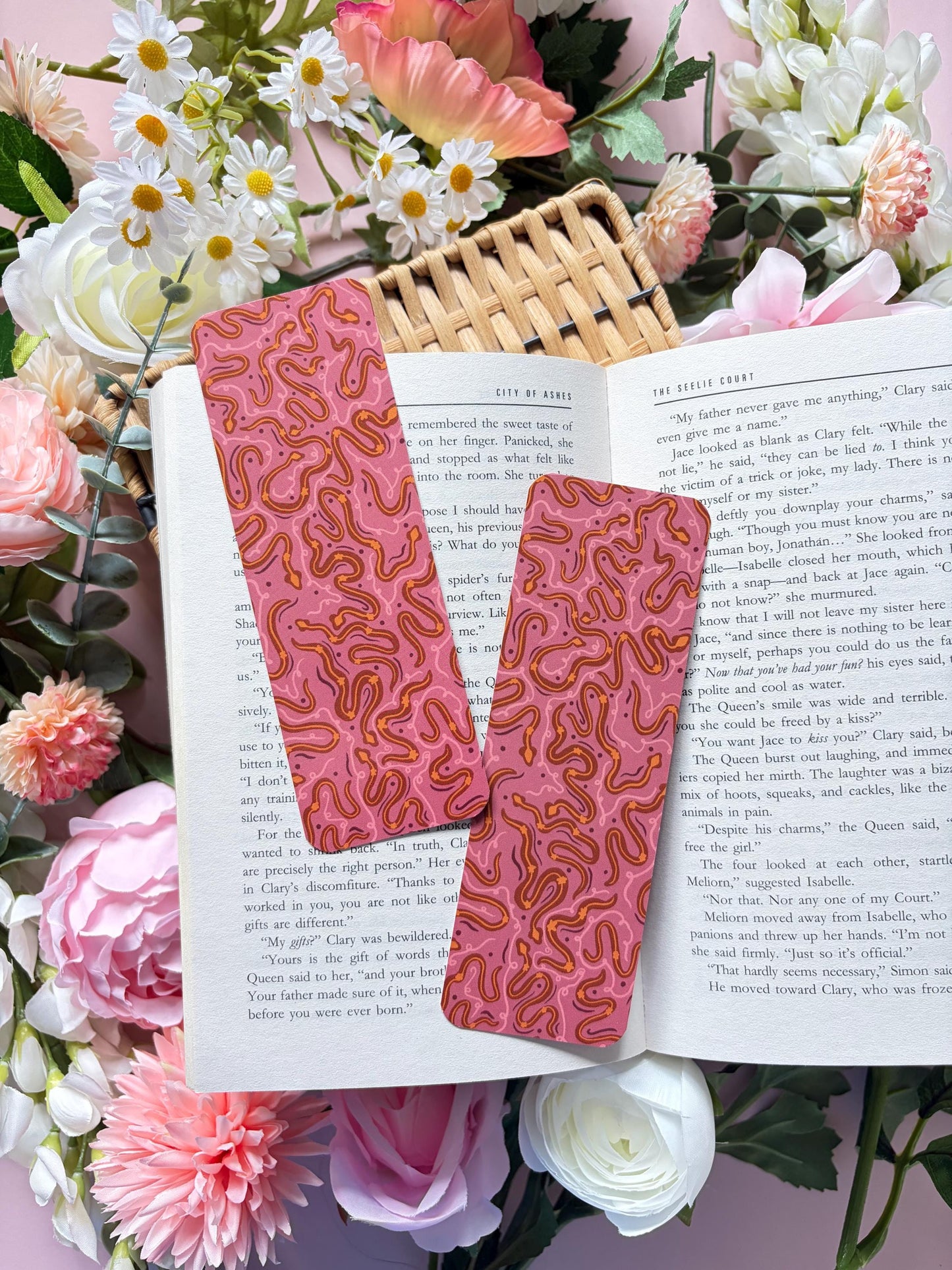Whimsical Snake Bookmark | Fantasy Reader Bookmark | romantasy bookish gift | celestial snake bookmark