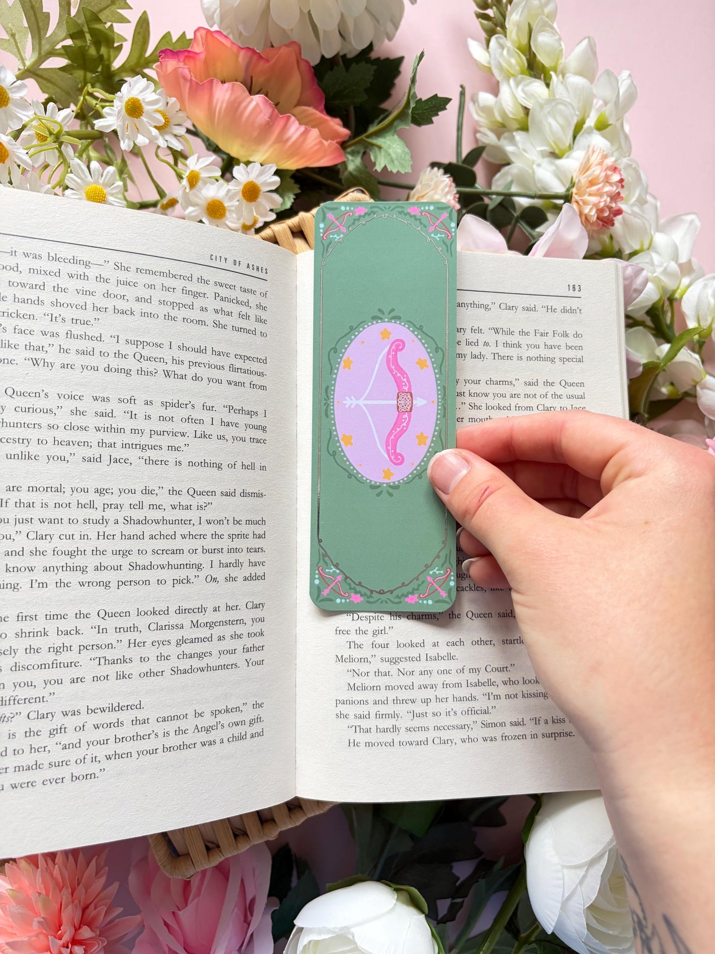 Fantasy Archer Bookmark with Silver Foil | Bow and Arrow Bookmark | Romantasy Book Accessory | Faerie Inspired Bookmark |
