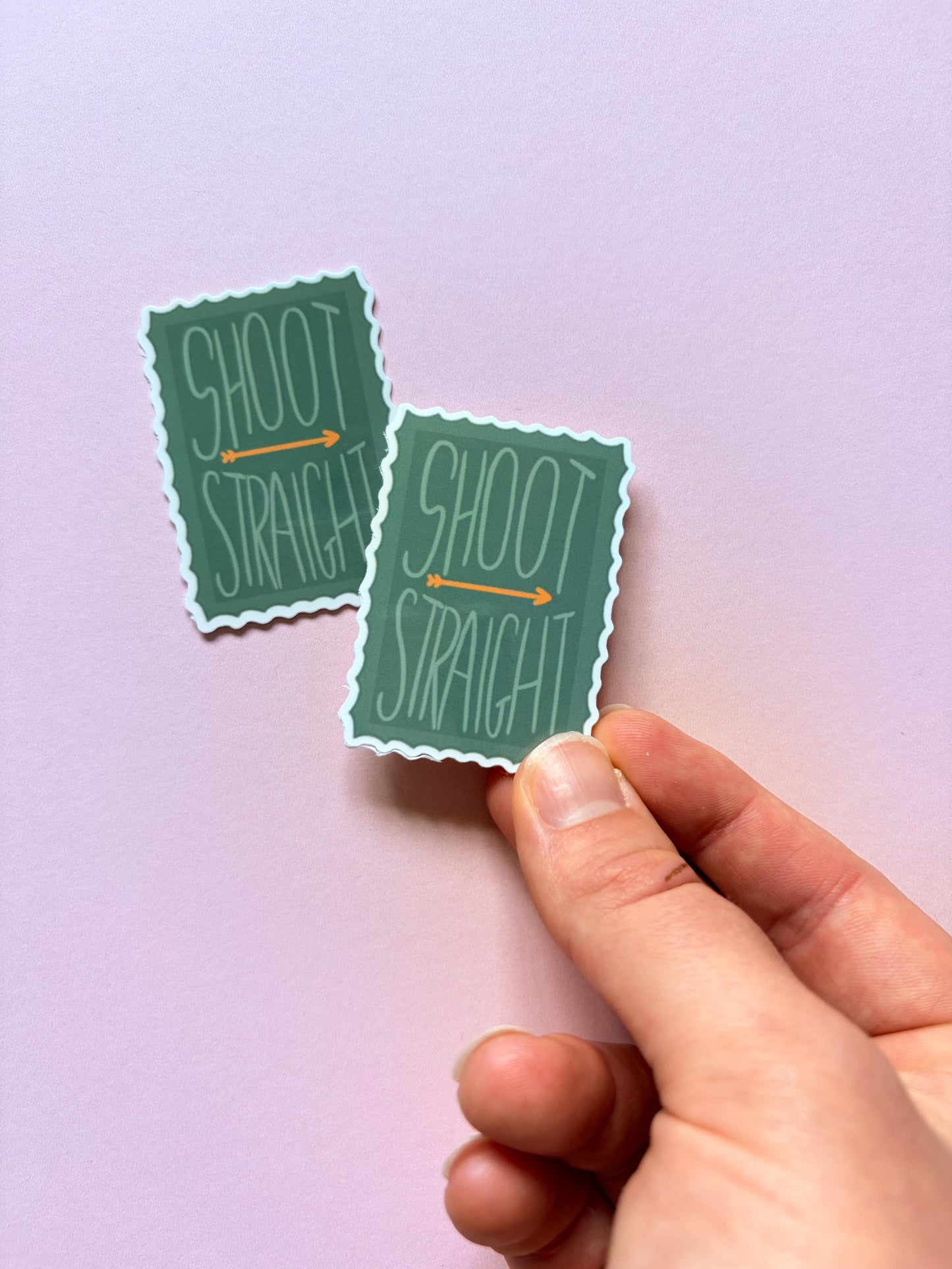 Shoot Straight Glossy Vinyl Sticker | Bookish Arrow Sticker | Kindle & Reading Journal Decal | Handmade Minimal Fantasy Sticker