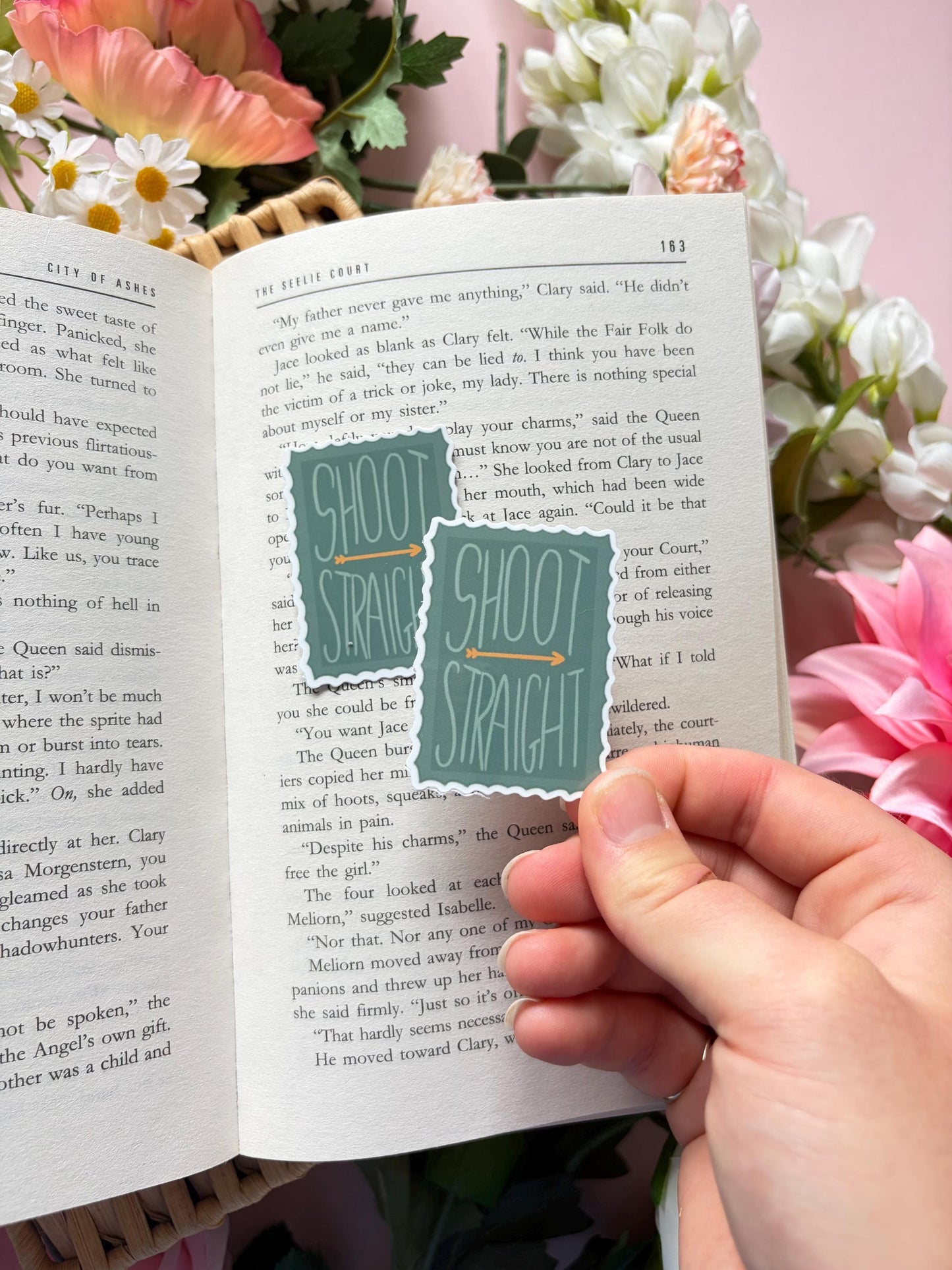 Shoot Straight Glossy Vinyl Sticker | Bookish Arrow Sticker | Kindle & Reading Journal Decal | Handmade Minimal Fantasy Sticker