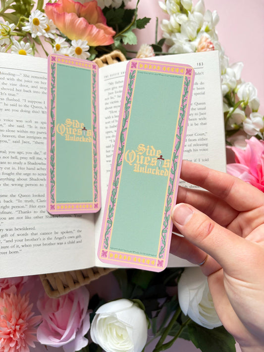 Side Quests Unlocked Bookmark | Fantasy Quest Bookmark | Medieval Inspired Bookmark | Bookish Reader Gift
