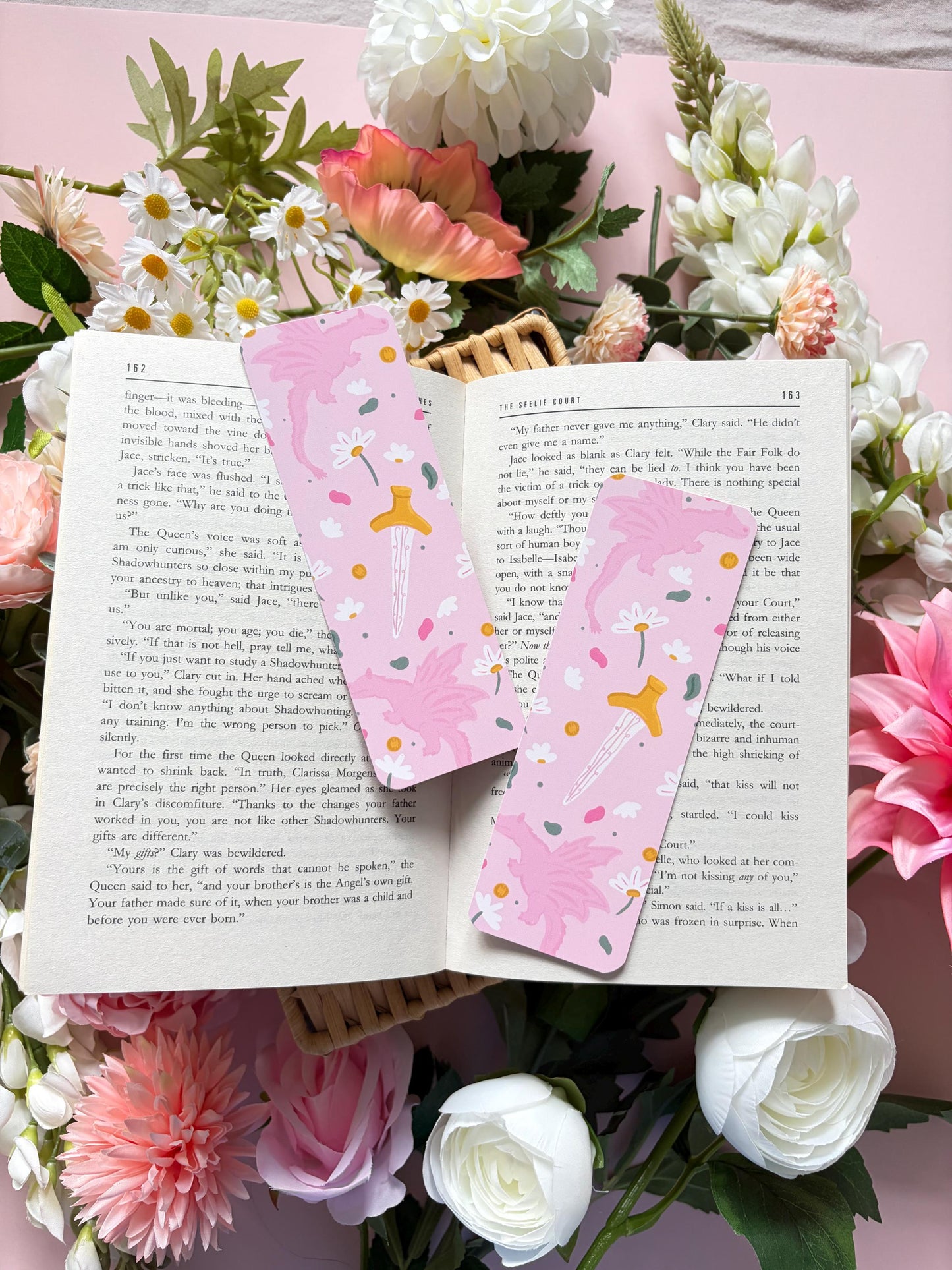 Dragon and sword bookmark, whimsical fantasy bookmark,